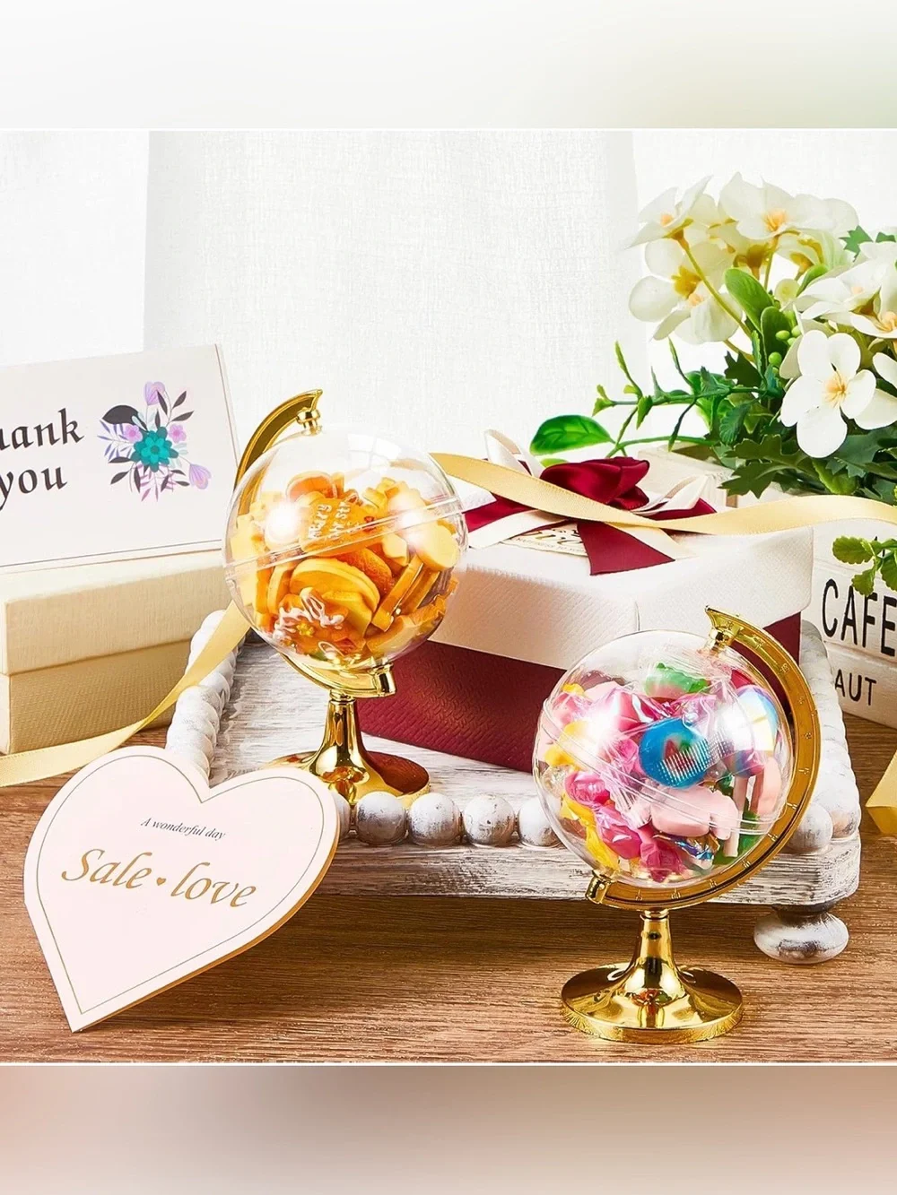 Gold Globe Candy Holders - Party Table Decor